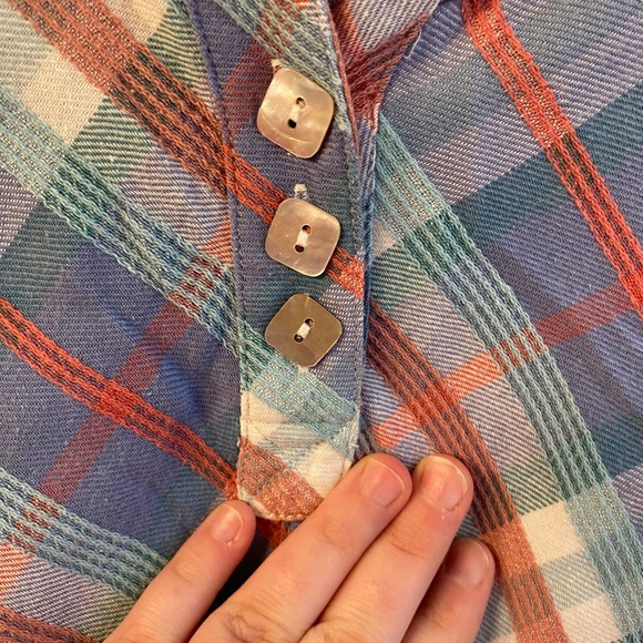 Soft Surroundings LA Pass Multi Plaid Tunic Size Medium - Picture 2 of 5
